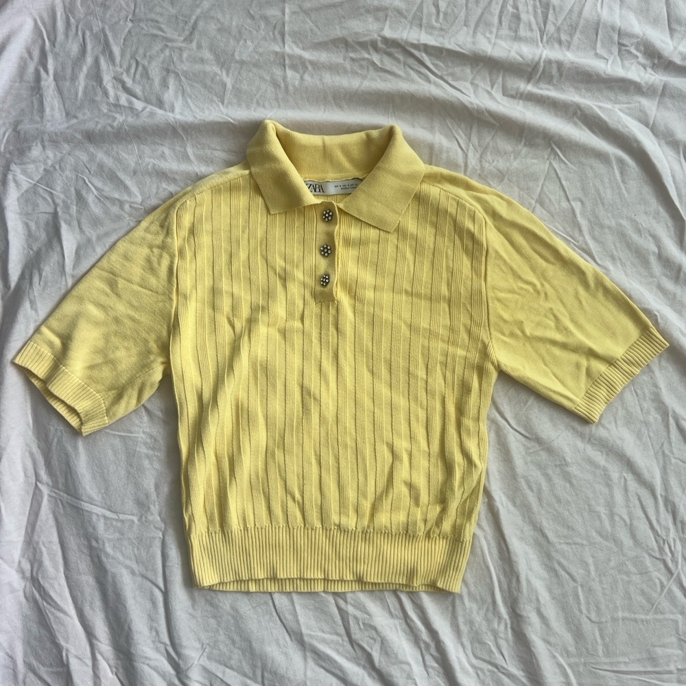 Yellow Short Sleeve Polo Shirt